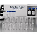 Labolist Beher Cam Dereceli 5 ml 12 Adet
