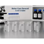 Labolist Beher Cam Dereceli 5 ml 5 Adet