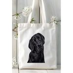 Labrador Retriever Köpek Baskılı Bez Çanta Omuz Çantası Kişiye Özel Model 1