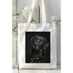 Labrador Retriever Köpek Baskılı Bez Çanta Omuz Çantası Kişiye Özel Model
