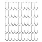 Labriciyon 50 Adet Gümüş Balıkçılık Kancaları 90 Derece Aberdeen Jig Balıkçılık Aksesuarları Balıkçılık Sinek Kancaları Şaft Bükülmüş Tuzlu Su Karbon Çelik Balık Jig Kafa Kancası, Terminal Takımları ve
