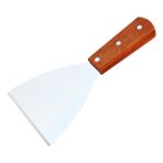 LABRIMP 2 Parçalı Set Mutfak Kazıyıcı Paslanmaz Çelik Ahşap Saplı Büyük Küçük Boyutlar Pizza Biftek Gözleme Teppanyaki Için