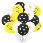 LABRIMP 30 Adet 12 Çocuk Doğum Günü Balonu Baby Shower Arı Balonları Yaban Arısı Balonları Festival Helyum Sarı Konfeti Balonları Dev Balonlar Altın Arı Partisi Şişme Helyum Balonu Bebek