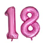 LABRIMP 40 8 Büyük Balon 18 Yaşındaki Balonlar Dev 1 Balon 18 Numara Balon Dekoratif Balonlar Folyo Balon Alüminyum Film Balon Yıldönümü Numarası Balon Kız Anmak Doğum Günün Kutlu Olsun