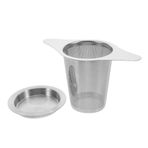 LABRIMP Çaydanlık Için Çift Kulaklı Çay Demleyici Paslanmaz Çelik Çay Süzgeci Gevşek Yaprak Çay Filtre Sepeti Tutması Rahat Çay Demleyici Metal Çaydanlık Filtre Eki