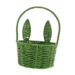 LABRIMP Dokuma Çiçek Sepeti Yumurtası Sepeti Tavşanı Kovaları Rattan Tavşan Hasır Sepet Sepetler Sepet Yemek Çiçek Rattan Ekmek Sepetleri Çöp Dokuma Boş Kağıt Halat Green