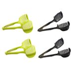 LABRIMP Etkili Domates Dilimleyici Limon Kesici 4 Parça Set Manuel Elde Taşınabilir Sebze Dilimleyici Çok Amaçlı Kelepçe Domates Patates Limon Rastgele Renk