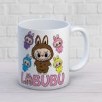 Labubu Baskılı Hediyelik Kupa Mod1 - Beyaz - 300 ml