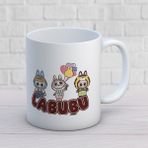Labubu Baskılı Hediyelik Kupa Mod4 - Beyaz - 300 ml