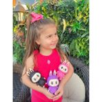 Labubu Figür, 3'lü Set Labubu Figürü, Sevimli Canavar Labubu 13 cm Ayakta Duran - Set 1