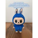 Labubu Figür Ayakta - 10 cm - Plastik Figür - 1 Adet -Pla - Mavi
