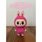 Labubu Figür Ayakta - 10 cm - Plastik Figür - 1 Adet -Pla - Pembe