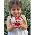 Labubu Figür, Labubu Figürü, Sevimli Hayelet Labubu 10 cm 1 Adet - Kırmızı