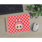 Labubu Temalı Mouse Pad Kare Mouse Pad, Ofis Mause Pad, Kaymaz Taban