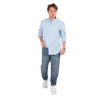 LACARINO Erkek Jogger Jean Pantolon, Yüksek Bel, Mavi, 31 Beden