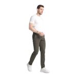 LACARINO Erkek Straight Fit Jean Pantolon, Haki, 34 Beden