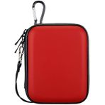 Lacdo Sabit Disk Taşıma Çantası için Seagate Portable Game Drive Expansion Seagate One Touch Backup Plus Slim 1TB 2TB 3TB 4TB 5TB Harici sabit disk 2.5 inç HDD EVA Darbeye Dayanıklı Çanta, Kırmızı