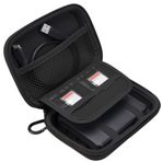 Lacdo Sabit Disk Taşıma Çantası için Toshiba Canvio Basics/Canvio Gaming/Canvio Slim/Canvio Flex, WD Seagate Portable External Hard Drive 2.5 inch 1TB 2TB 3TB 4TB EVA Darbeye Dayanıklı, Siyah+Siyah
