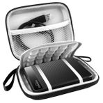 Lacdo Sabit Disk Taşıma Çantası için UnionSine Ultra Slim Portable External Hard Drive 1TB 2TB 4TB 5TB 750GB 500GB 320GB 250GB USB 3.0 2.5 İnç HDD EVA Shockproof Travel Bag, Siyah