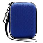 Lacdo Sabit Disk Taşıma Çantası için Western Digital WD Elements, WD My Passport for Mac, WD BLACK P10, Seagate Game Drive Sabit Disk 2.5 inç HDD 1TB 2TB 3TB 4TB 5TB EVA Darbeye Dayanıklı Çanta, Mavi