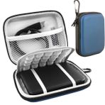 Lacdo Sabit Disk Taşıma Çantası için Western Digital WD Elements WD My Passport Ultra SE WD Gaming Portable External Hard Drive 1TB 2TB 3TB 4TB 5TB 2.5 inç HDD EVA Darbeye Dayanıklı Çanta, Mavi