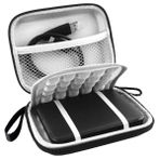 Lacdo Sabit Disk Taşıma Çantası için Western Digital WD Elements WD My Passport Ultra SE WD Gaming Portable External Hard Drive 1TB 2TB 3TB 4TB 5TB 2.5 inç HDD EVA Darbeye Dayanıklı Çanta, Siyah