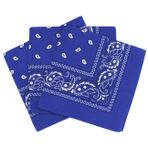 Laciteinterdite Erkek ve Kadınlar için 3'lü Şal Desenli Bandana Seti, 57 x 57 cm Tek Beden mavi