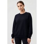Lacivert Basic O Yaka Oversize Kadın Sweatshirt - 97053