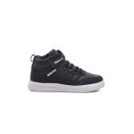 Lacivert Beyaz Çocuk Uzun Boğazlı Hi Sneaker Spor Ayakkabı Hı F