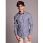 LACİVERT DESENLİ ERKEK GÖMLEK - SLIM FIT