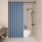 Lacivert Duş Perdesi 100x180cm Su Geçirmez Anti Kalıp Yıkanabilir Polyester Banyo Perdesi Kancalı Dayanıklı ve Şık Küvet Dekoru için