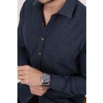 Lacivert Düz Oduncu Slimfit Hediye Kutulu Erkek Gömlek S