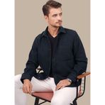 Lacivert Düz Oversize Oduncu Erkek Gömlek