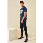 Lacivert Erkek Fermuar Cepli Slim Fit Jogger Eşofman Alt-84742