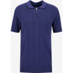 Lacivert Erkek Polo Yaka Basic Jakarlı Kazak F5SM-KZK 2938 - 2XL