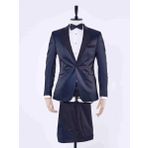 Lacivert Erkek Slim Fit Jakarlı Sivri Yaka Takım Elbise - 30177