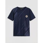 Lacivert Fenerbahçe Baskılı Erkek Şortlu Pijama Takımı