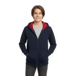 Lacivert Fermuarlı Kapüşonlu Cepli Kız Erkek Sweatshirt BGL-ST05000