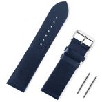 Lacivert Hakiki Deri Saat Kordonu Kayış 20mm