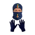 Lacivert Jandarma Yün Bere Ve Polar Boyunluk Ve Yün Eldiven Set Lacivert