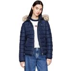 Lacivert Kadın Dik Yaka Standart Kalıp Puffer Mont TJW BASIC HOODED DOWN JACKET EXT