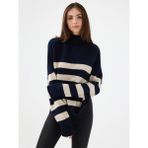 Lacivert Kadın Oversize Kazak