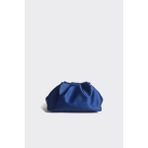 Lacivert Kadın Saten Clutch Abiye Çanta