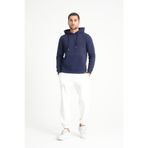 Lacivert Kanguru Cepli Kapüşonlu Erkek Sweatshirt