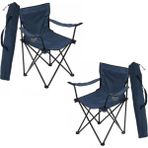 Lacivert Katlanır Çantalı Kamp Sandalyesi 2 Adet - 6456 Ecorce Tube Marron - Polyester