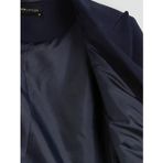 Lacivert Kolay Giyilebilir Koldan Fermuarlı Kadın Crop Blazer Ceket