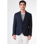 Lacivert Mono Yaka Slim Fit Erkek Ceket - 54