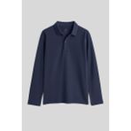 Lacivert Polo Yaka Basic Uzun Kollu Erkek Çocuk T-Shirt - 11170