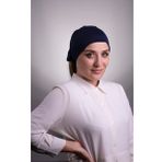 Lacivert Pratik Hazır Geçmeli İç Bone Viskon Kumaş Dikişsiz Boru Bone 3006_02