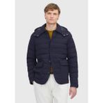 Lacivert Regular Fit Kapüşonlu Casual Dokuma Mont - 3XL